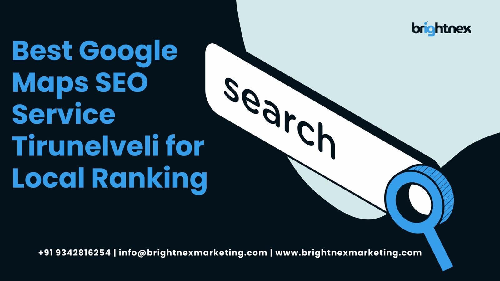 Best Google Maps SEO Service Tirunelveli for Local Ranking